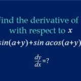 Find the derivative of y with respect to x