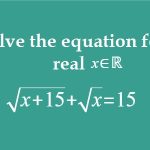 Solve for the real value of x