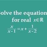 Solve for the real value of x
